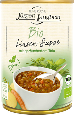 Supa de linte (conserva) BIO Juergen Langbein – 400 ml driedfruits.ro/ Conserve & Semipreparate
